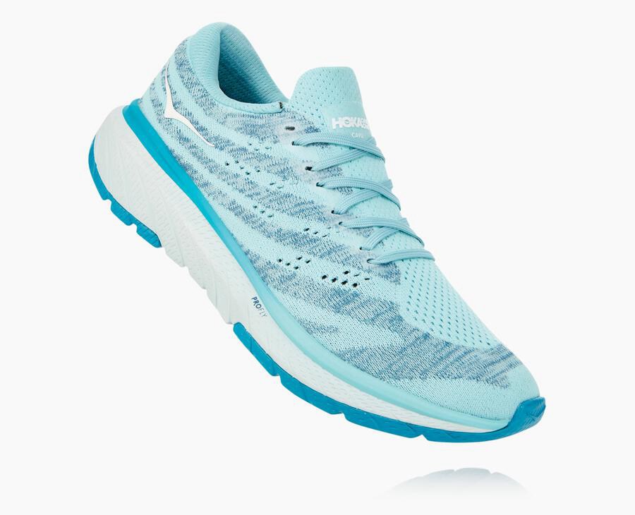 Zapatillas Asfalto Hoka One One Mujer - Cavu 3 - Azules - UZL146795